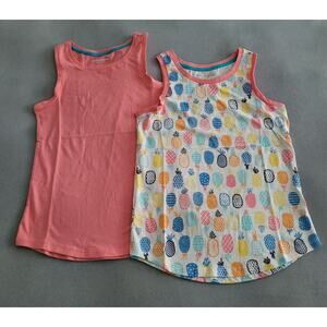 AMAZON ESSENTIALS Girls Floral Loose Fit Tank Tops/Lot of 2-Sz 12 New-No Tags!